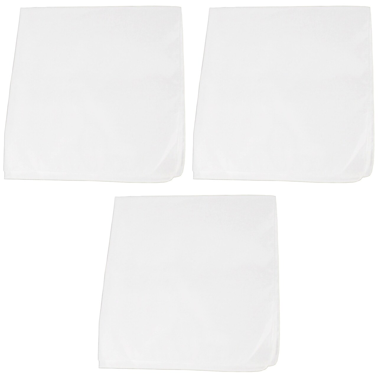3 Pack Plain Polyester Bandanas Lightweight and Versatile Accessories